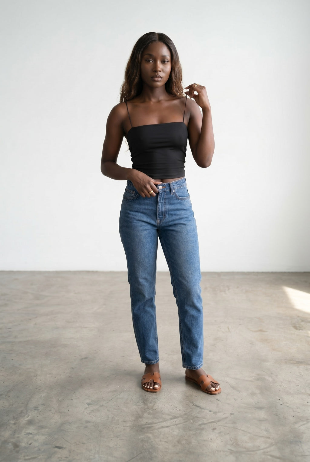 Form-fitting alluring crop top